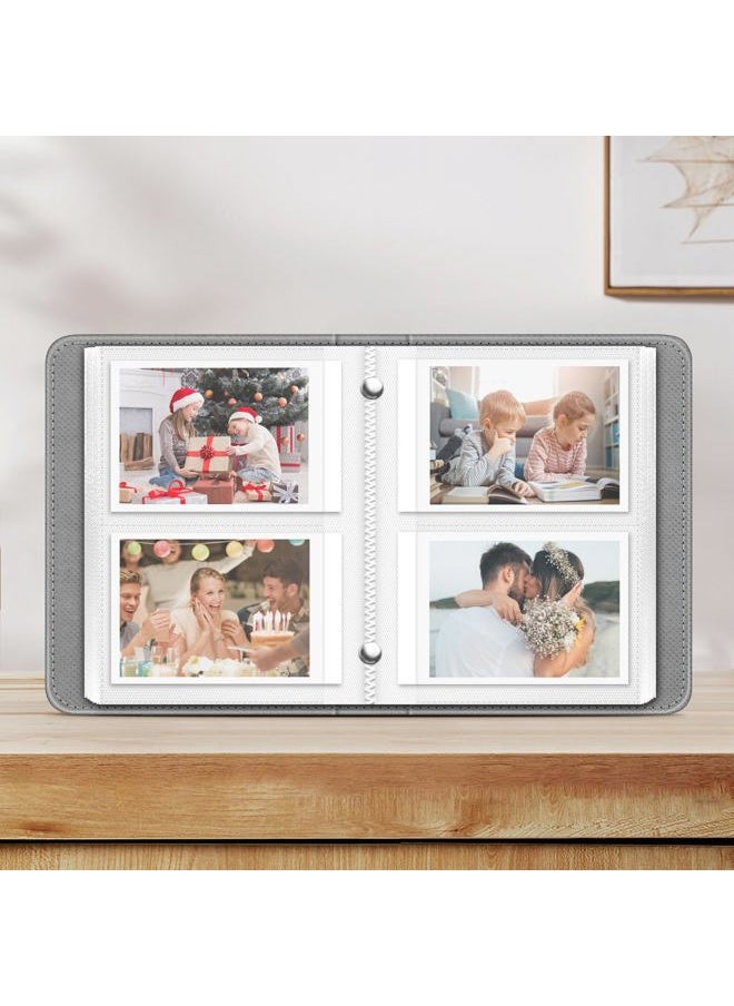 Instax Mini Photo Album for 2x3-Inch Film - 104 Pockets Small Albums for Fujifilm Instax Mini 12/11/99/40/7+/EVO/LiPlay/Link 3-2-1 Instant Camera/Polaroid Hi-Print Printer, Lilac marble