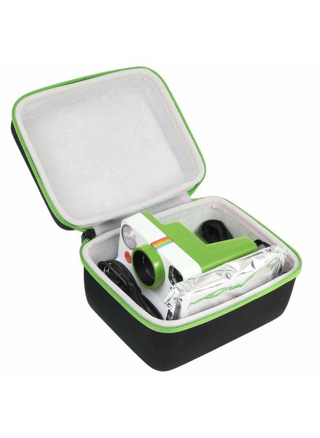 Khanka Hard Travel Case Compatible with Polaroid I-2, Now+ 2nd Generation I-Type, Originals Now+, OneStep 2, OneStep+ Instant Film Camera (Green Zipper)