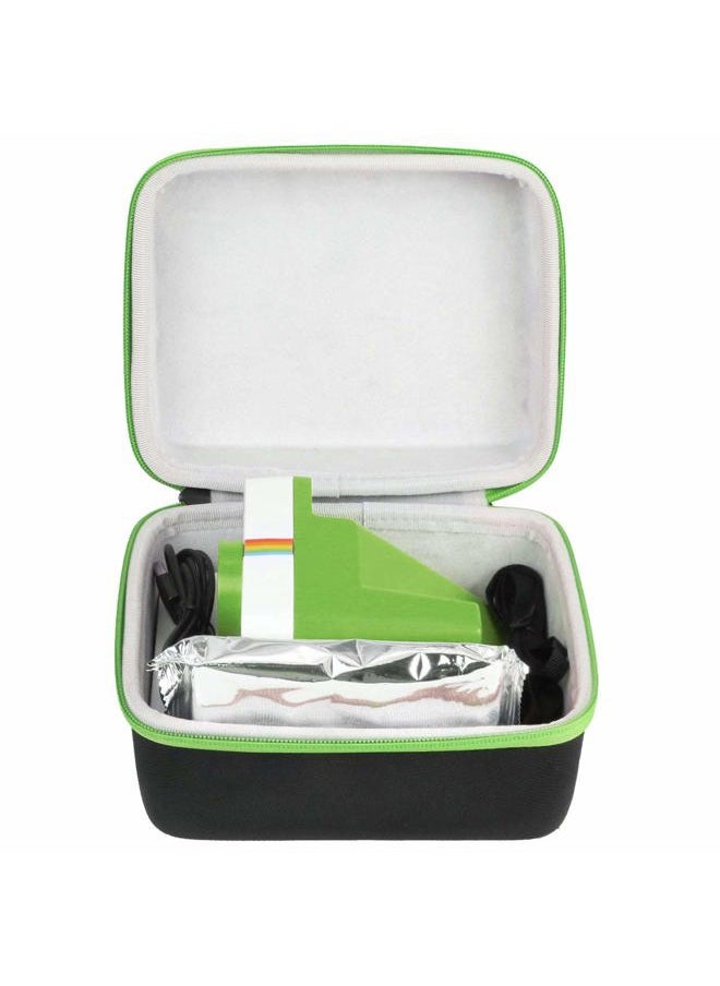 Khanka Hard Travel Case Compatible with Polaroid I-2, Now+ 2nd Generation I-Type, Originals Now+, OneStep 2, OneStep+ Instant Film Camera (Green Zipper)
