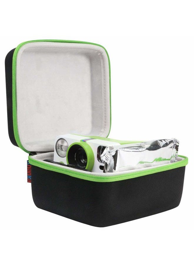 Khanka Hard Travel Case Compatible with Polaroid I-2, Now+ 2nd Generation I-Type, Originals Now+, OneStep 2, OneStep+ Instant Film Camera (Green Zipper)