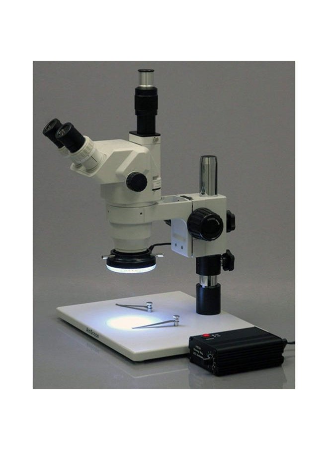 LED-80MB 80-LED Microscope Ring Light Black with Metal Body and Adapter