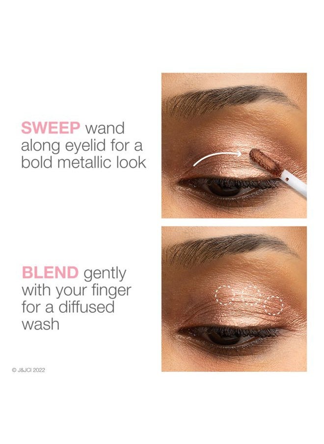 Sensitive Skin Eyeshadow + Primer, a Longwearing, 2-in-1 Metallic Eyeshadow for Sensitive Skin with Pro-Vitamin B5, Lightweight Cream-to-Powder Formula, Warm Taupe, 0.22 oz