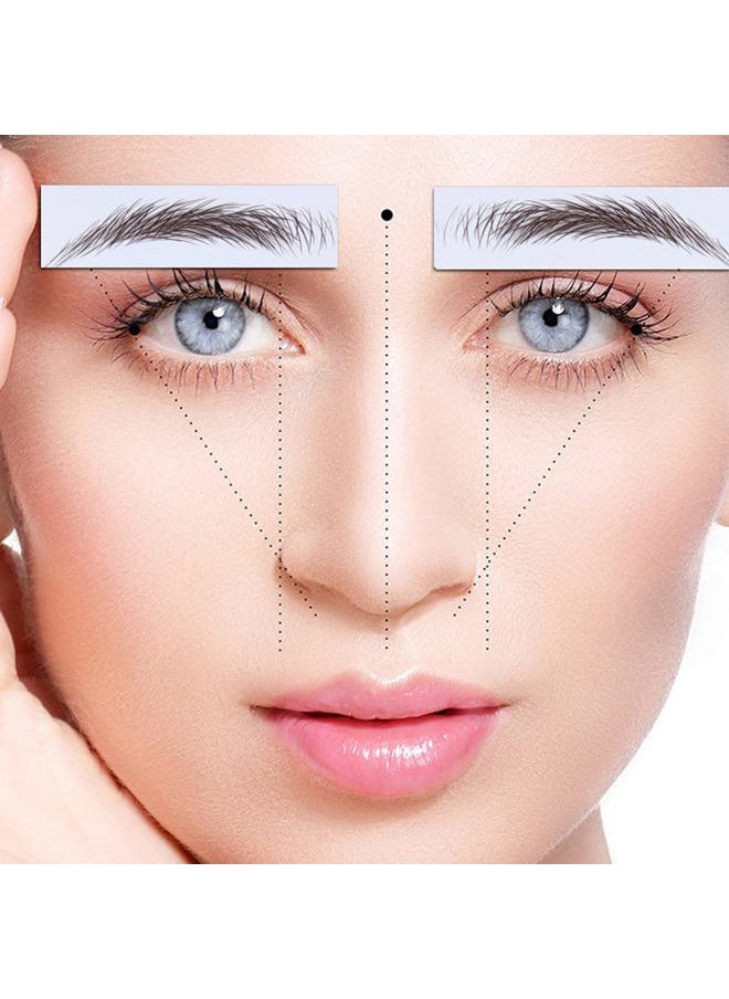 4 Sheets Eyebrow Tattoo Stickers, 6D Hair Eyebrows, Brown 02
