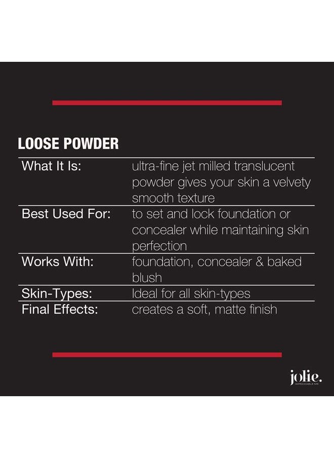 Jolie Loose Translucent Face Powder - Ultra Fine, Silky Makeup Setting Powder (Nude 01A)