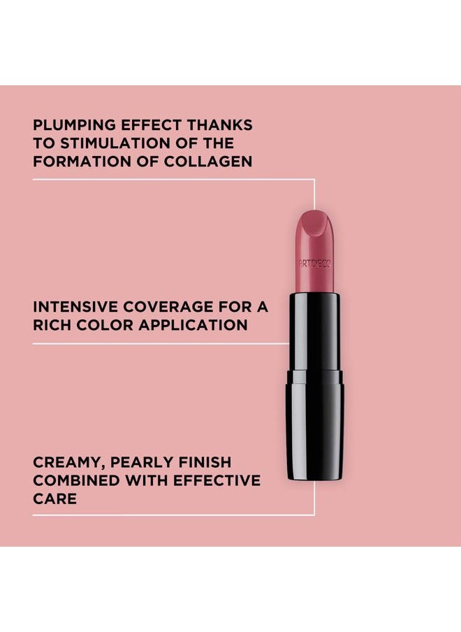 Perfect Color Lipstick - Perfect Rosewood - Glide-On Lipstick - Rich Color & Plumping Effect - Creamy, Pearly Finish - Hyaluronic Acid - Long Lasting - Lip Plumper - Makeup - 0.14 Oz