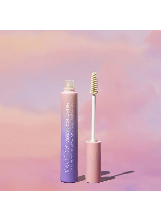 Beauty Vegan Collagen Lash Serum and Primer & Fluffy Lash Mascara Duo Set, Makeup, Black Mascara, Volumizing, Lengthening, Conditioning, Vitamin B & E, Eyelash Serum, Eye Makeup (Set of 2)