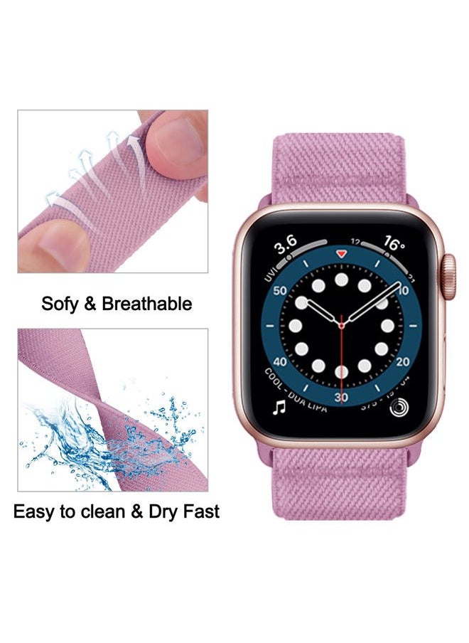 HILIMINY 10 Pack Stretchy Solo Loop Bands Compatible With Apple Watch 38mm 40mm 41mm, Elastic Nylon Sport Straps for iWatch SE Series 9 8 7 6 5 4 3 2 1, Braided No Buckles Men Women Wristband, A XS