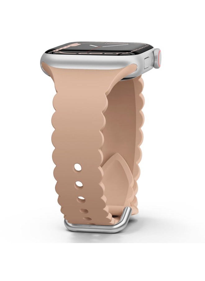 Lace Sport Silicone Band Compatible with Apple Watch 38mm 40mm 41mm 42mm 44mm 45mm 46mm 49mm for Women, Soft Wristband Waterproof Replacement for iWatch Series Ultra 10 9 8 SE 7 6 5 4 3 2 1