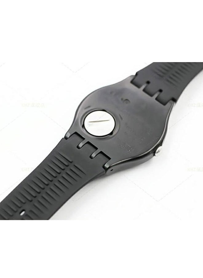 Replacement Silicone Band for Swatch 17mm 19mm 20mm, Waterproof Wristband Watch Strap for Swatch (19mm, Black)