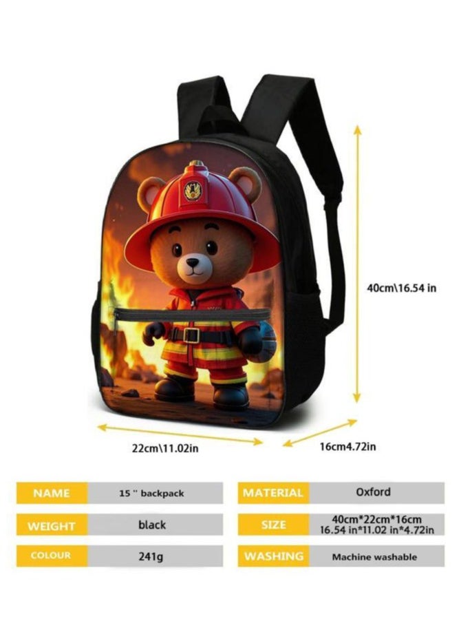 Cartoon three-piece schoolbag with zipper - 284