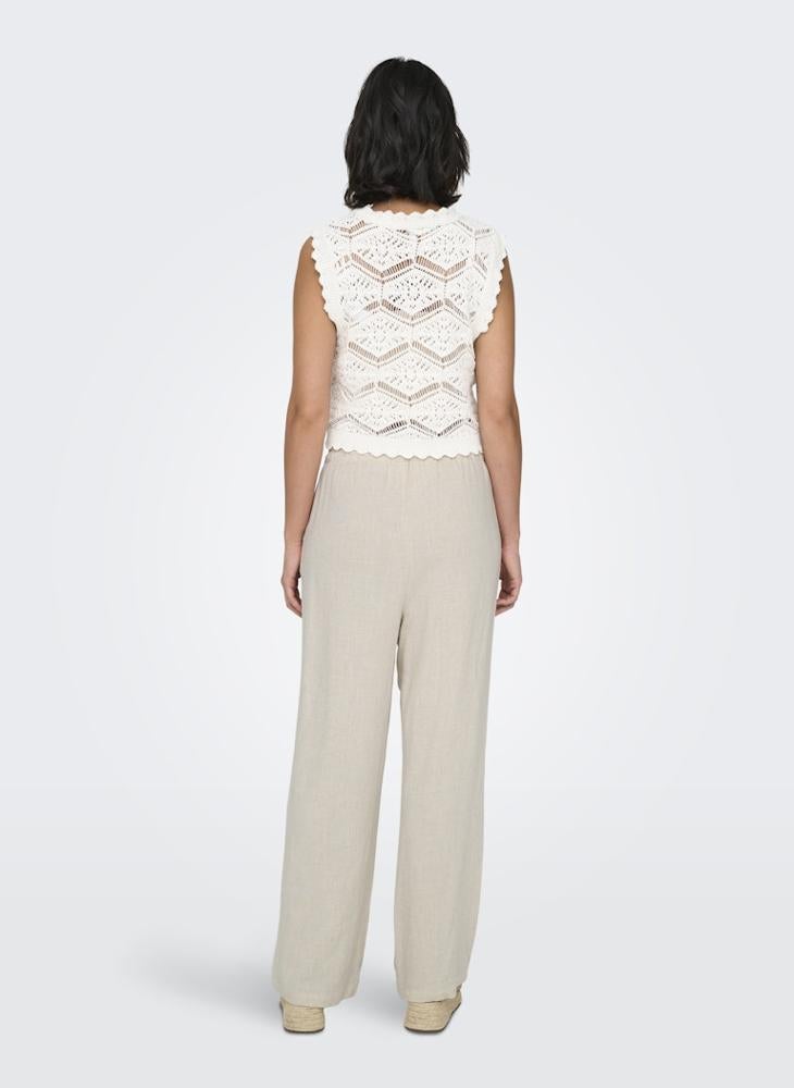 Drawstring High Waist Pants