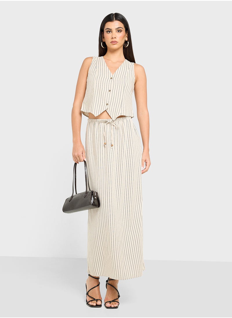 VMMYMILO M/W SLITED LONG SKIRT WVN GA