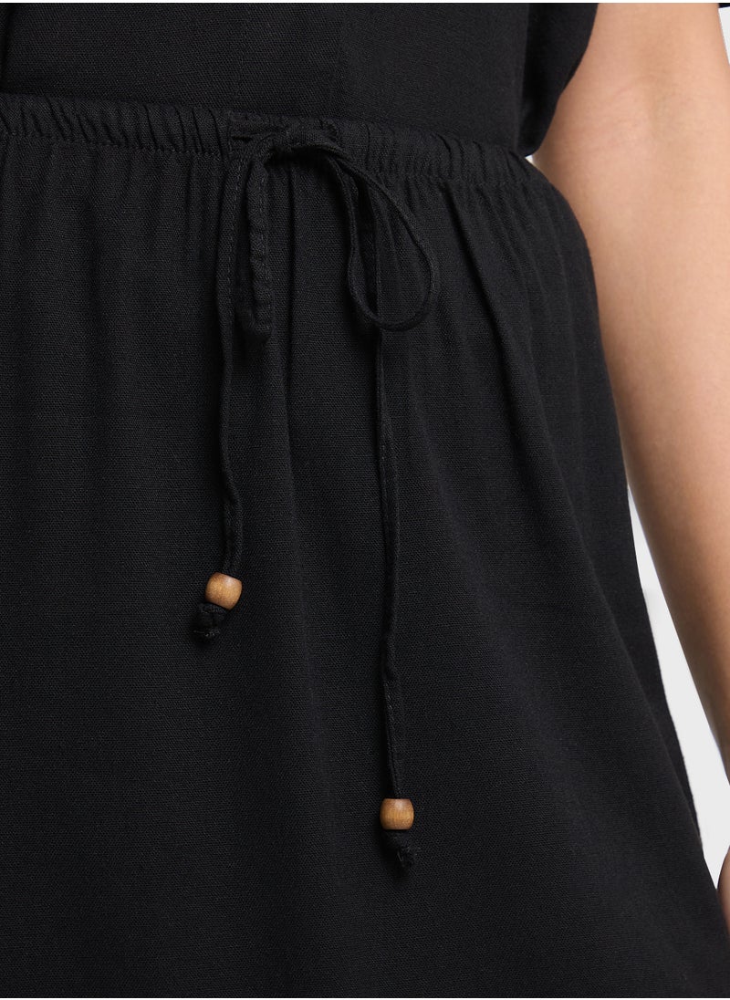 High Waist Slited Long Skirt