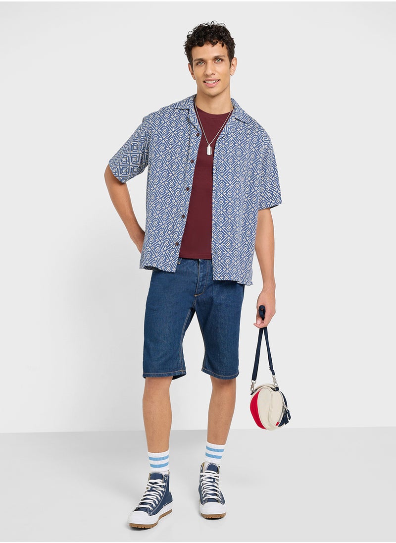 Aop Print Regular Fit Shirt