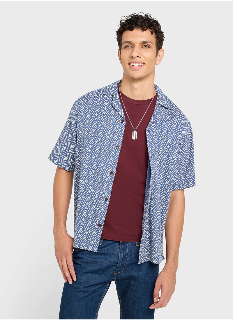 Aop Print Regular Fit Shirt