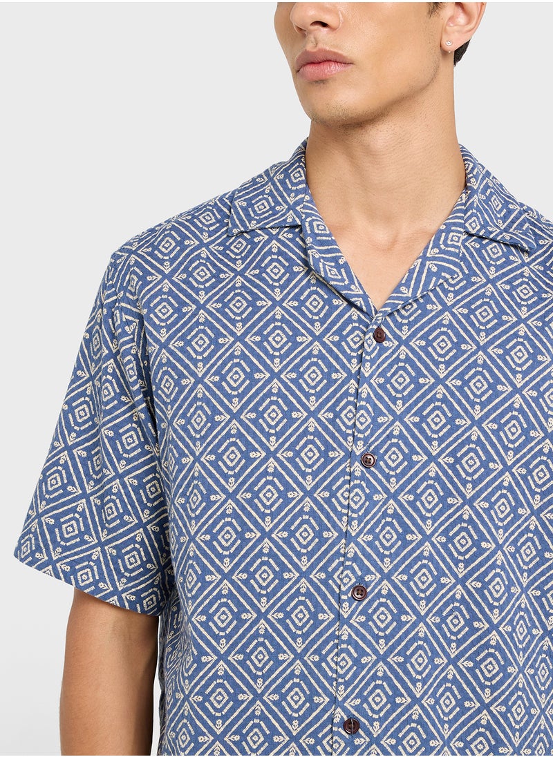 Aop Print Regular Fit Shirt