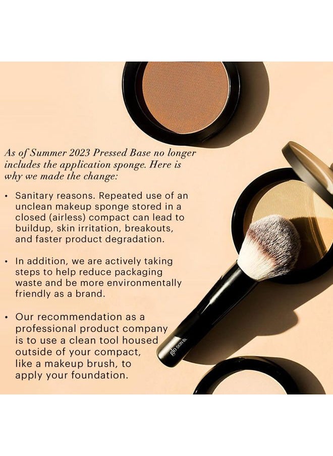 Pressed Base Powder Foundation Makeup (Golden Dark) - Flawless Coverage for a Radiant Natural, Second-Skin Finish