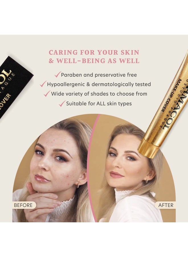 Full Coverage Foundation, Liquid Makeup Matte Foundation with SPF 30, Waterproof Foundation for Oily Skin, Acne, & Under Eye Bags, Long-Lasting Makeup Products, 30g, Shade 208