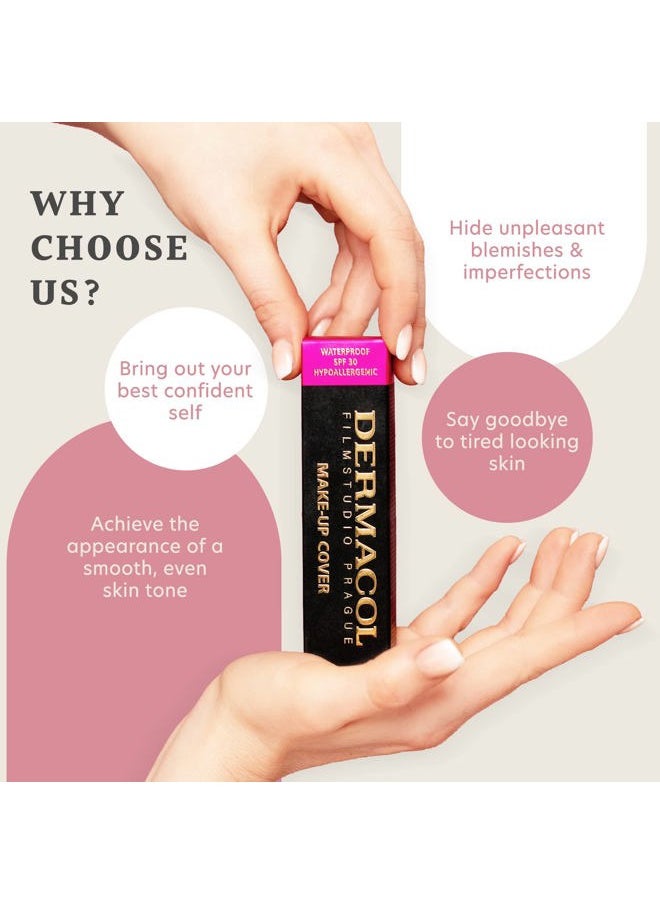 Full Coverage Foundation, Liquid Makeup Matte Foundation with SPF 30, Waterproof Foundation for Oily Skin, Acne, & Under Eye Bags, Long-Lasting Makeup Products, 30g, Shade 208