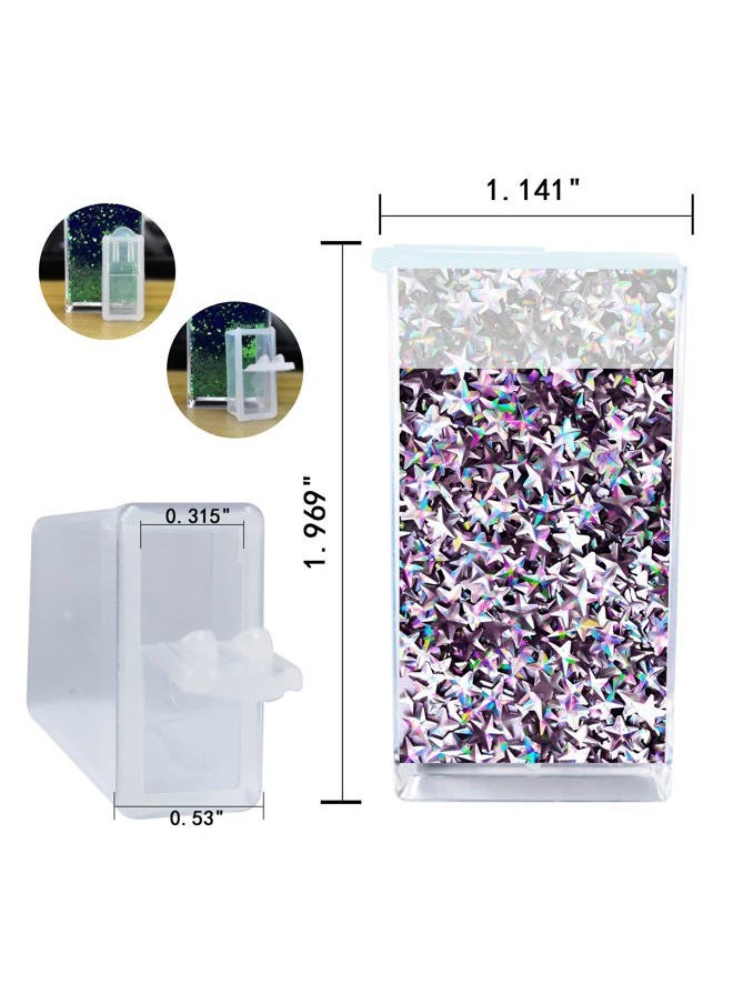 Glitter Wenida 9 Bottle Christmas Holographic Iridescent Chameleon Laser Festival Sequins Snowflakes Tree Craft Chunky Glitter for Arts Face Hair Body Nail
