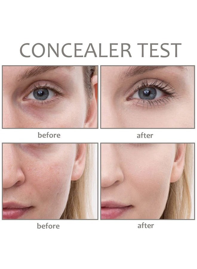Concealer Contour Palette, 6 In 1 Color Correcting Concealer Contour Makeup Palette, Contouring Foundation Highlighting Makeup Kit for Dark Circles, Blemish With 2 Packs Brush (2#)