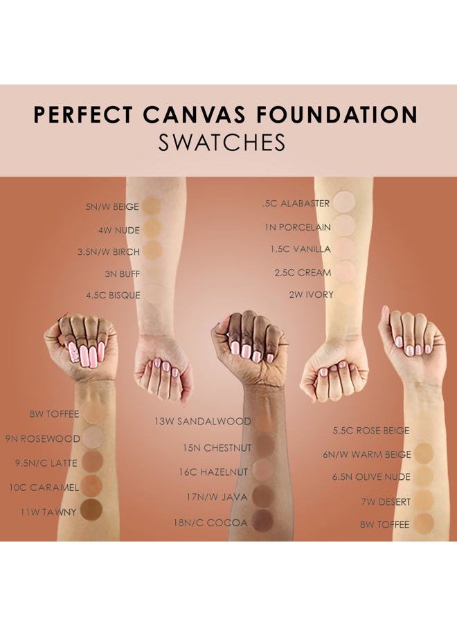 Temptu Perfect Canvas Hydra Lock Foundation, Birch, 1 Fl Oz