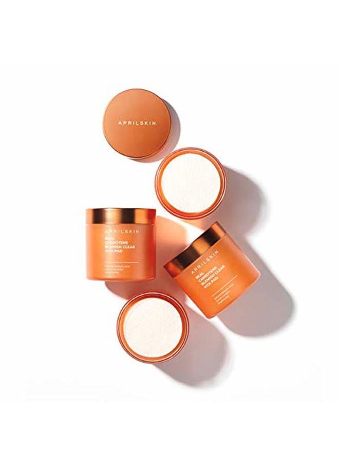 Carrotene Clarifying Pads | Oily, sensitive, acne-prone skin | Vegan, Cruelty-Free, exfoliating, fights acne & pore-tightening | 60 Pads | No sulfates and Artificial Fragrance