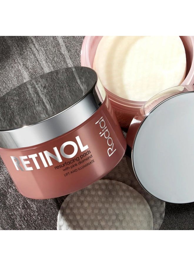 Retinol Resurfacing Pads Night (50 pads), Rejuvenating Complex with Retinol, Hyaluronic Acid and Niacinamide for Hydrated and Rejuvenated Skin Look, Anti-Aging and Pore- Diminishing Formula