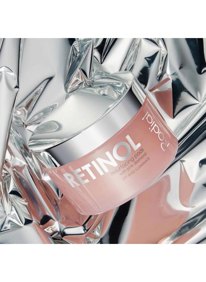 Retinol Resurfacing Pads Night (50 pads), Rejuvenating Complex with Retinol, Hyaluronic Acid and Niacinamide for Hydrated and Rejuvenated Skin Look, Anti-Aging and Pore- Diminishing Formula