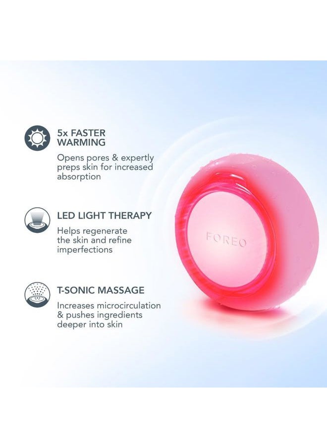 UFO mini 2 Face Mask Treatment Complete Facial - Red Light Treatment for Face - Warming - Face Moisturizer - Dark Spot & Acne Scar Treatment for Face - Nourishing- Pearl Pink