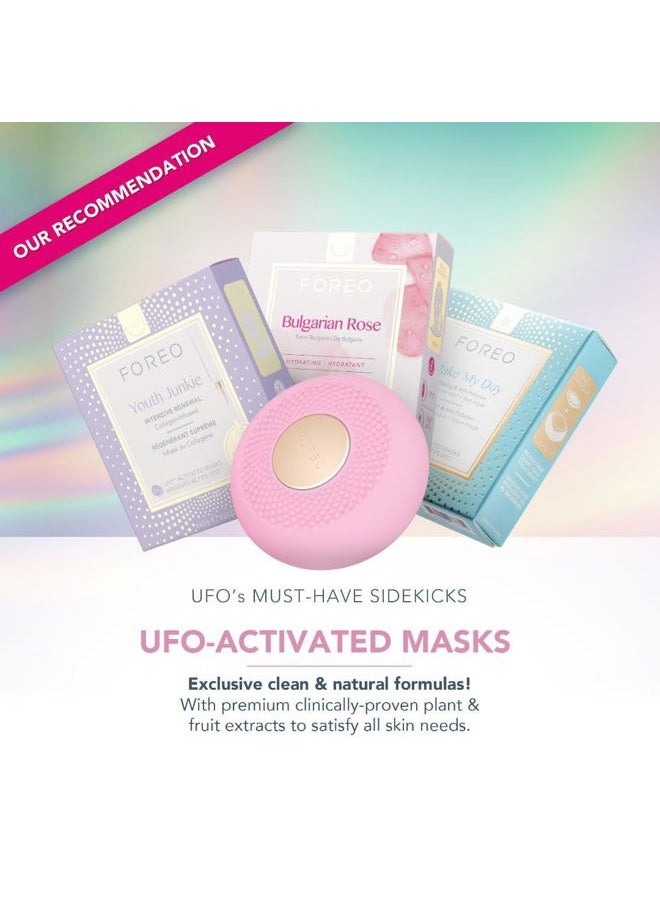 UFO mini 2 Face Mask Treatment Complete Facial - Red Light Treatment for Face - Warming - Face Moisturizer - Dark Spot & Acne Scar Treatment for Face - Nourishing- Pearl Pink