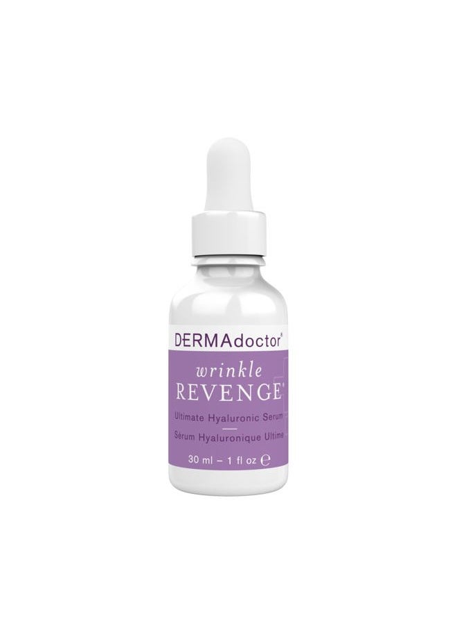 Wrinkle Revenge Dermatologist Formulated Anti Aging Hyaluronic Acid Serum for Face, Hydrating Serum, Wrinkle Filler & Hydrating Primer Fragrance Free - 1 fl oz