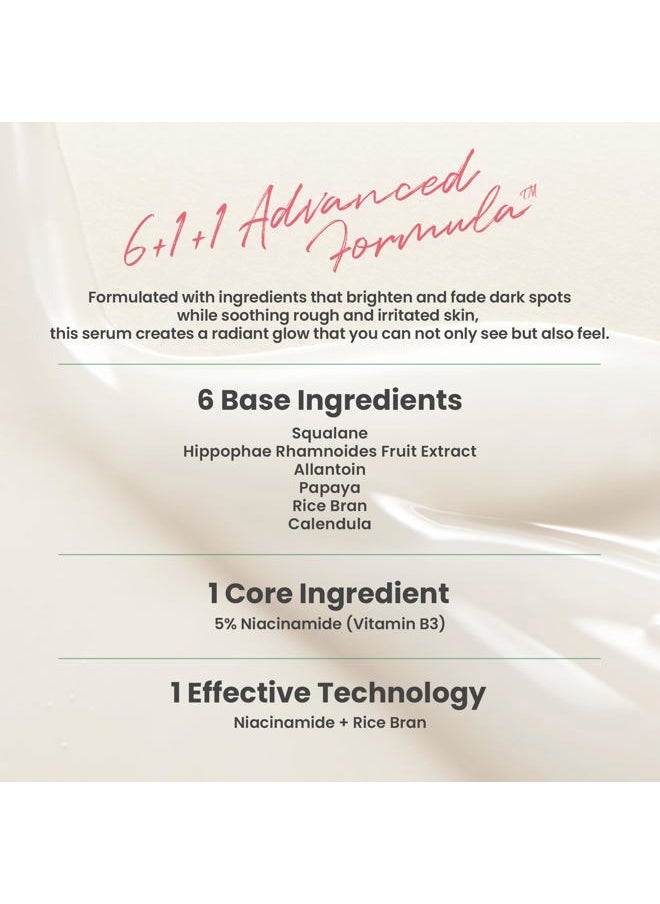 Dark Spot Correcting Glow Serum - 5% Niacinamide Remedy for Dark Spots, Blemish & Freckle Remover - Vegan Korean Skin Care Niacinamide Serum for All Skin Types - 1.69 fl. oz.