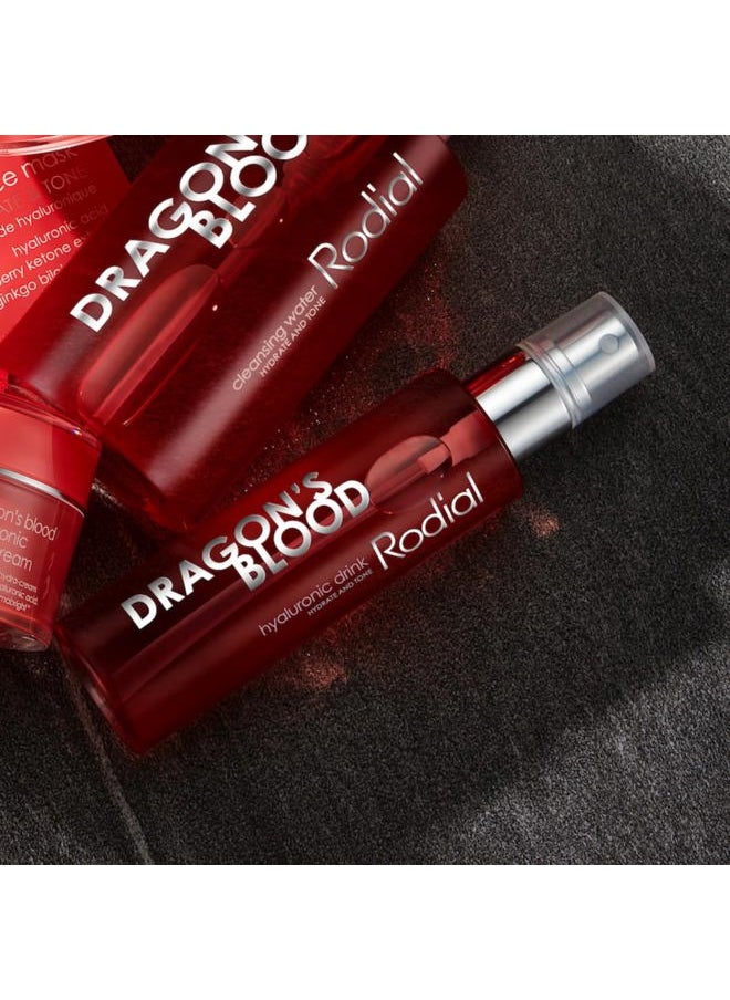 Dragons Blood Hyaluronic Drink 1.0 fl. oz. - Hydrating Makeup Primer, Dewy Setting Spray, Tonic and Nourishing Face Serum to Soothe and Replenish the Skin