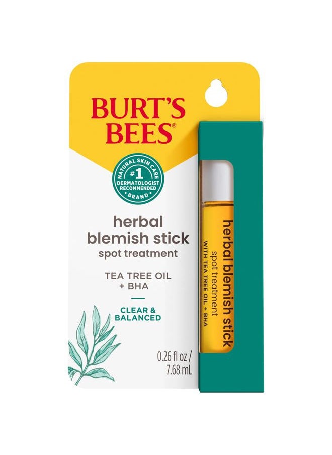 Herbal Blemish Stick, 0.26 Fl Oz (Pack of 2), Tea Tree Oil Infused, Soothing, Exfoliating, Cleansing, Unisex