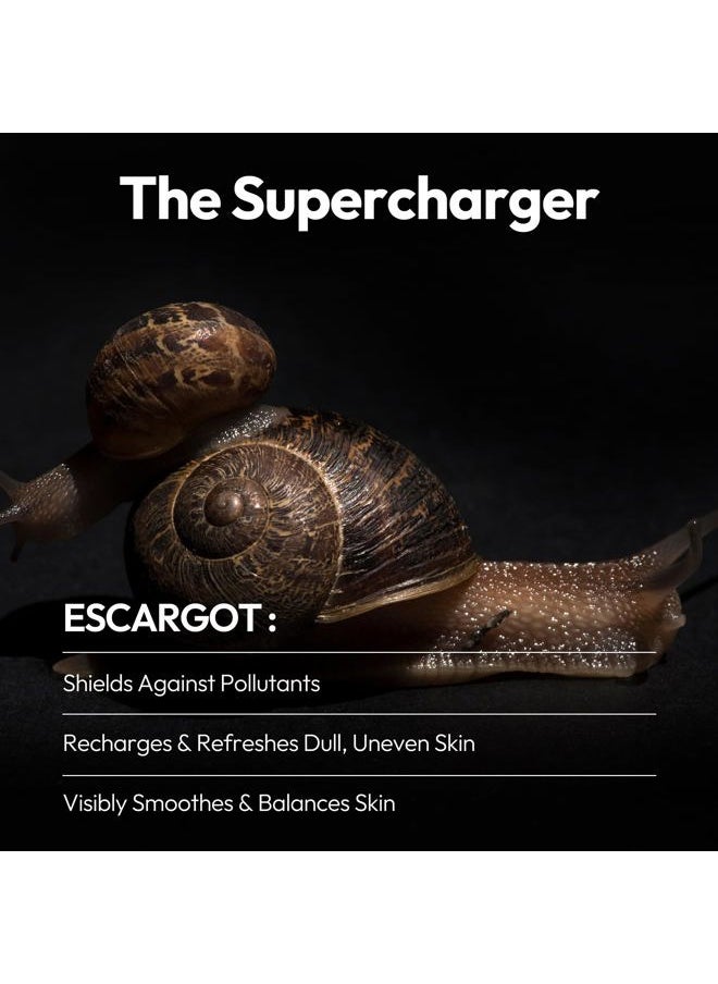 Escargot Sheet Mask, Daily Face Mask with Snail Filtrate to Moisturize and Soothe Skin, Korean Beauty Favorite, 5-Pack