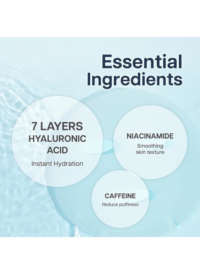 ] Dr. Mask AQUA (5 ea.) - 7 Layers of Hyaluronic Acid Facial Mask Sheet with Niacinamide (Vitamin B3) and Panthenol (Vitamin B5)