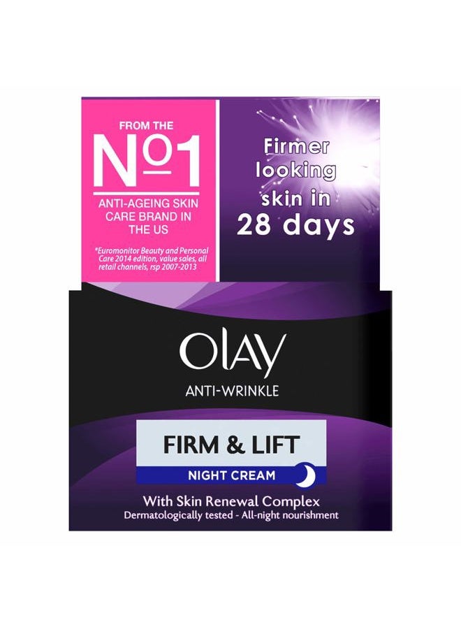 Anti-Wrinkle Firm and Lift Night Cream for 40+, 1.7 Ounce