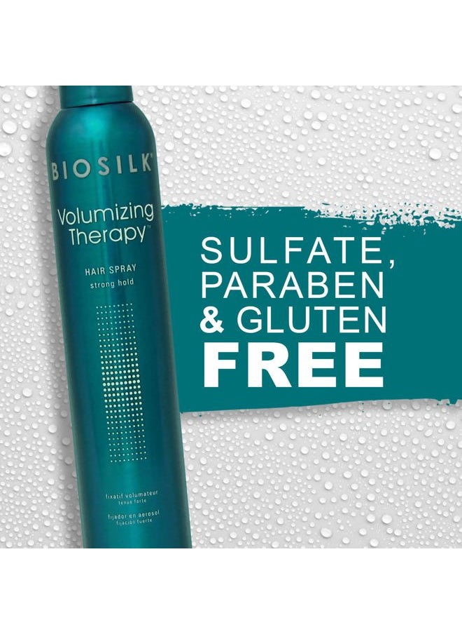 Volumizing Therapy Strong Hold Hair Spray, Provides Extra Volume, Strength & Shine, Helps Styles Last, Sulfate, Paraben & Cruelty-Free, 10 Oz