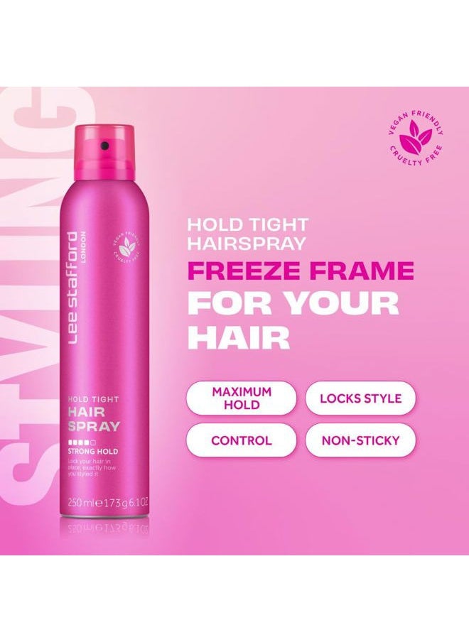 Hairspray | Hold Tight Hair Spray - Best Strong Long Lasting Extra Hold Styling Mist, Anti Frizz, Freeze in Place, Adds Shine, Volumizing, Unscented, Lightweight, 6.1 Oz