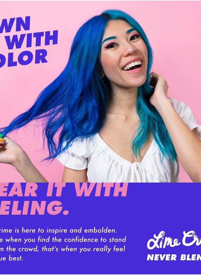 Pastel Colored Unicorn Hair Tint, Cloud (Periwinkle Blue) - Damage-Free Semi-Permanent Hair Color Conditions & Moisturizes - Temporary Hair Dye Kit Has Sugary Citrus Vanilla Scent - Vegan