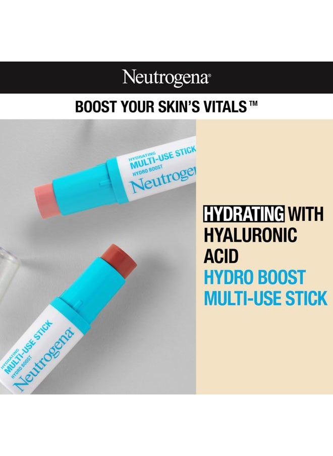 Hydro Boost Hydrating Multi-Use Makeup Stick with Hyaluronic Acid, Gentle Multi-Use Colored Makeup Balm to Brighten Lips, Cheeks & Eyes, Non-Comedogenic, Temptation, 0.26 oz