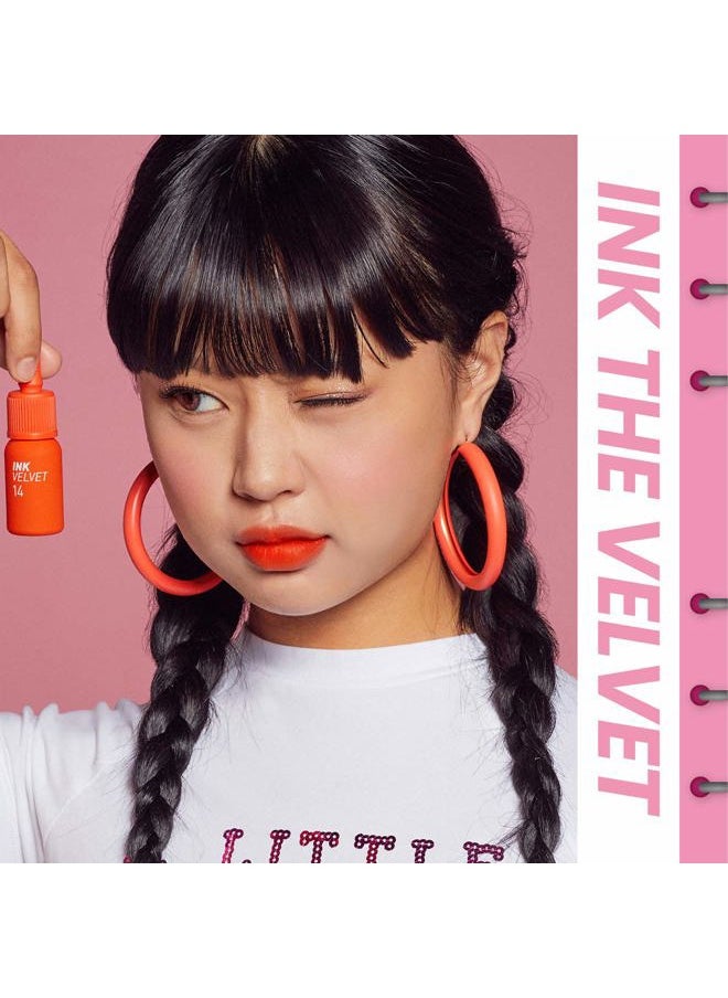 Peripera Ink the Velvet Lip Tint, High Pigment Color, Longwear, Weightless, Not Animal Tested, Gluten-Free, Paraben-Free (008 SELLOUT RED)