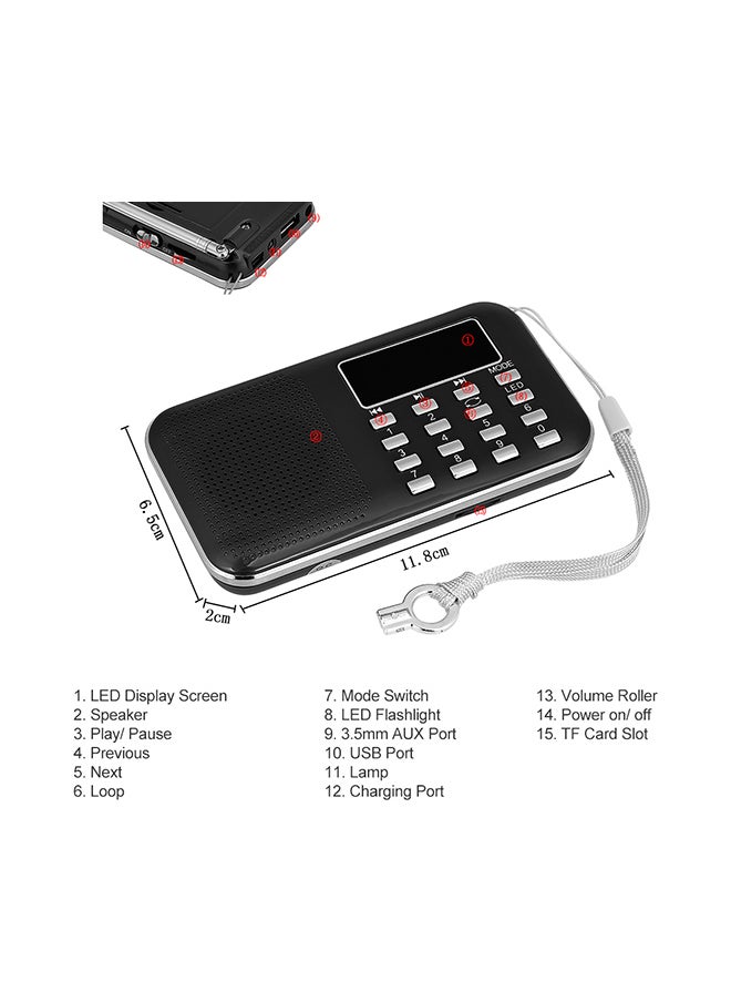 Mini FM Digital Radio V429 Gold