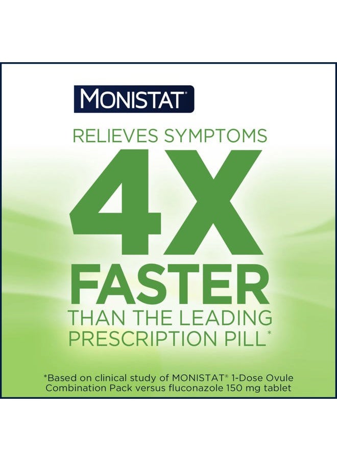 3 Day Yeast Infection Treatment for Women, 3 Miconazole Ovule Inserts & External Monistat Anti-Itch Cream Bundle