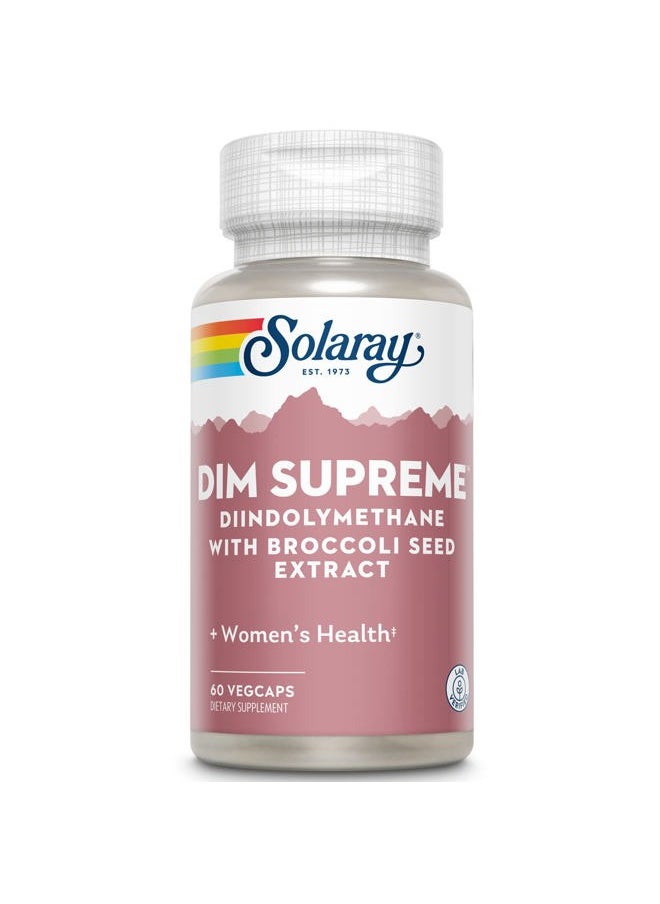 DIM Supreme - DIM Supplement 100mg - Diindolylmethane DIM Complex with Broccoli Seed Extract and Bioflavonoids - Women's Health and Balance Support - 60-Day Guarantee - 60 Servings, 60 VegCaps