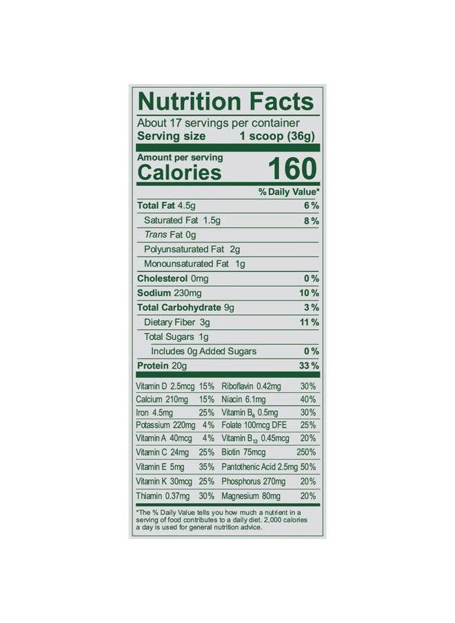 Essentials Plant Based Protein Powder, Chocolate - Vegan, Superfood, Vitamins, Antioxidants, Keto, Low Carb, Dairy Free, Gluten Free, Pea Protein for Women & Men, 1.4 lbs (Packaging May Vary)