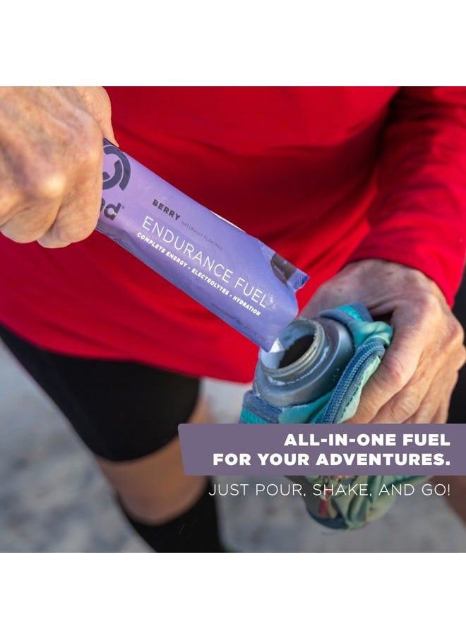 Endurance Fuel, Electrolyte & Hydration Sports Drink Mix Powder, Gluten-Free, Vegan, Berry, 30 Servings