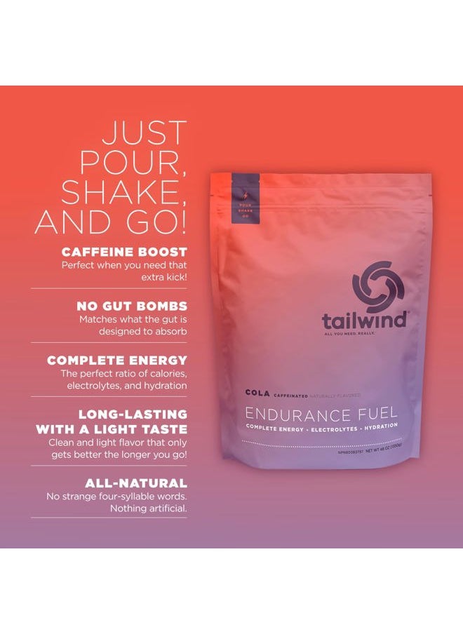 Endurance Fuel, Electrolyte & Hydration Sports Drink Mix Powder with Caffeine, Gluten-Free, Vegan, Colorado Cola, 50 Servings (Caffeinated)