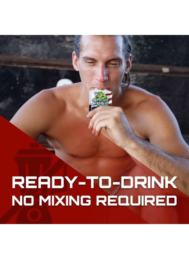 Ultra Energized Pre Workout Shot & Energy Gel, 80mg Caffeine, 1500mg Beta Alanine, Electrolytes 8g Protein Nano-Hydrolyzed Grass Fed Collagen, 10g Carbs, Berry, 1.2 oz Packets, 24 Pack